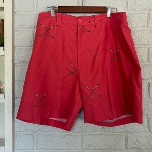 Liquid Flow Golf Themed Salmon Color Size 40 Shorts